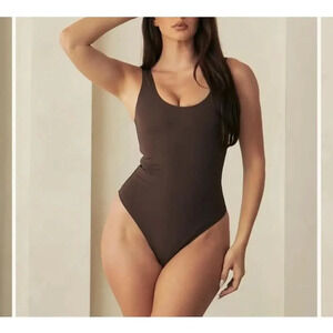 Pinsy Scoop Tank Hourglass Shapewear Thong Bodysuit Sz XL